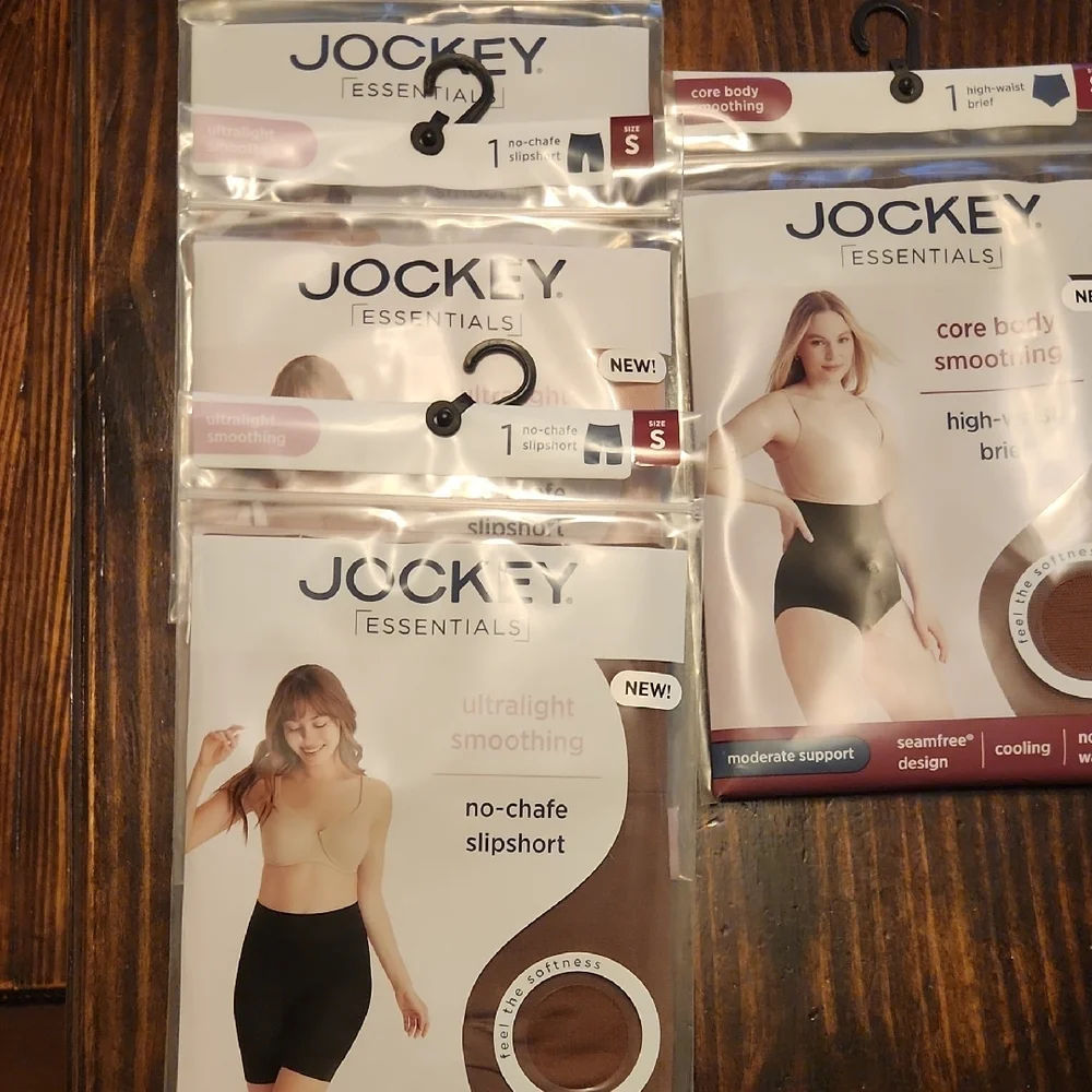 Jockey Essentials Women's High-Waist Brief & Slipshorts Pack - Black and Nude - Picture 4 of 4